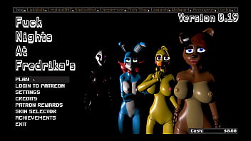 Fredrika's seductive night with a BDSM femdom handjob in FNAF Hentai game